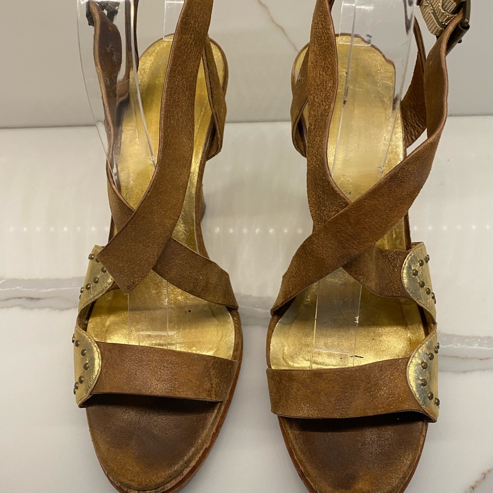 Vintage DKNY cork sandal heels